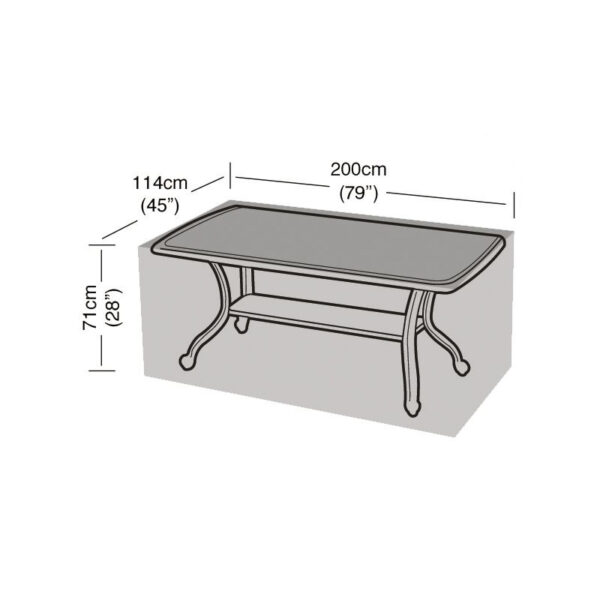 funda protectora para mesa rectangular de 8 plazas