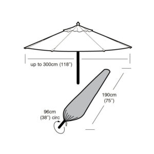 funda protectora para parasol circular mediana
