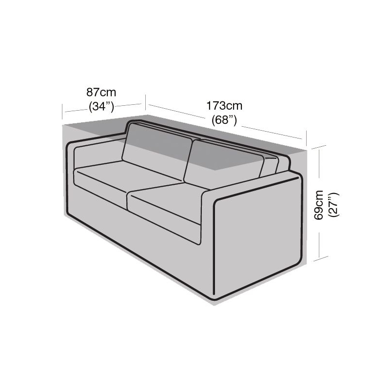 Funda protectora para sofá de jardín de 2-3 plazas pequeña