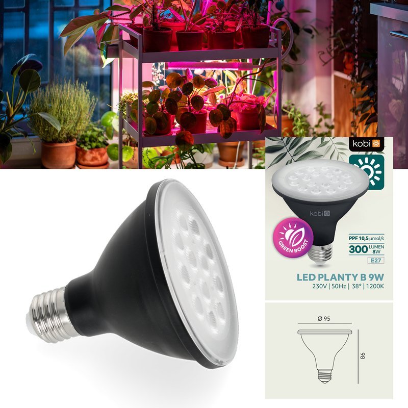 KOBI LED PLANTY B 9W 4