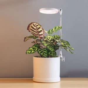 lámpara usb luz led para plantas de interior con clip blanca