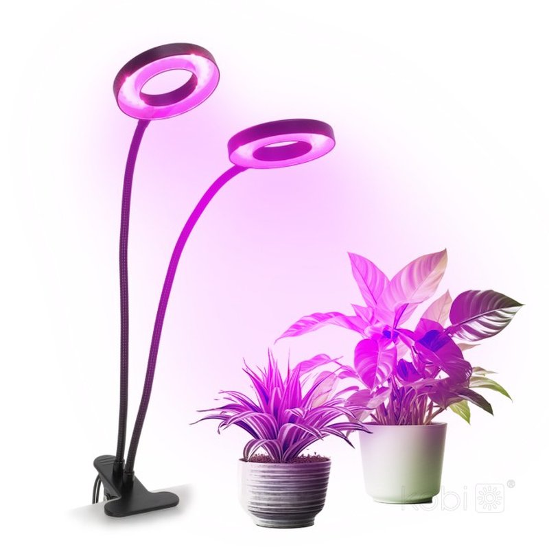 KOBI LED VITARO RING 2 CLIP 8W 5 2 luces de cultivo con clip para plantas de interior