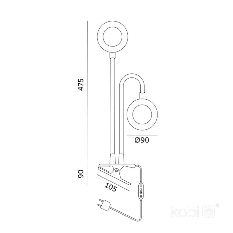 KOBI LED VITARO RING 2 CLIP 8W 7